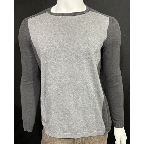 prAna Men's Medium Gray Two-Tone Long Sleeve Sweater | Lightweight Casual Top | - Picture 1 of 7